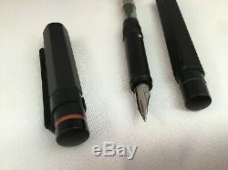 Rotring Rare 600 Series Hexagonal Newton Fountain Pen Matte Black Medium Nib