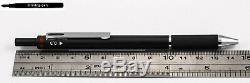 Rotring Trio-Pen Pencil in Matte Black white lettering (0.3 mm, 0.5 mm, 0.7 mm)