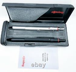 Rotring newtown Trio Matte Black & silver set multi func Ballpoint Pen Pencil
