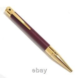 S. T. Dupont 265227 D-INITIAL Ballpoint Pen Matte Burgundy/Golden New