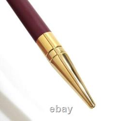 S. T. Dupont 265227 D-INITIAL Ballpoint Pen Matte Burgundy/Golden New