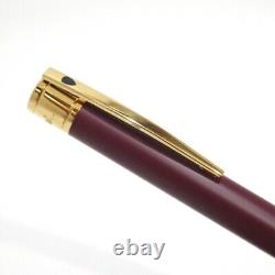 S. T. Dupont 265227 D-INITIAL Ballpoint Pen Matte Burgundy/Golden New