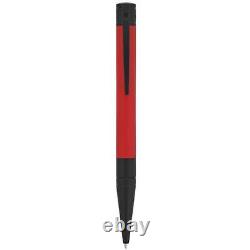 S. T. Dupont Ballpoint Pen D-Initial Red Lacquer and Matte Black Chrome DP265116