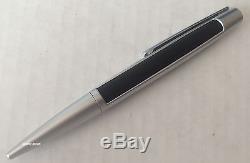 S. T. Dupont Defi Ball Point Pen, Matte Black & Brushed Chrome 405712 New In Box