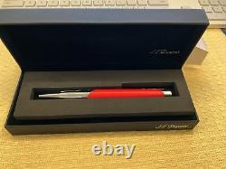 S. T. Dupont Defi Millenium Matte Red And Silver Ballpoint Pen