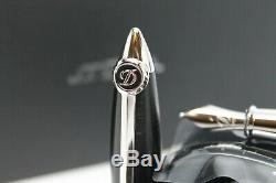S. T. Dupont Streamline-r Fountain Pen Pen Matt Black Palladium Trim