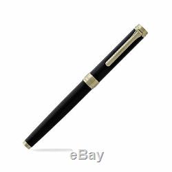 Sailor Barcarolle Matte Black Fountain Pen Gold Trim 14K Gold Fine Point Nib NEW
