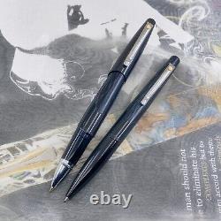 Sheaffer Intrigue Shiny Black & Stencilled Matte Back Rollerball & Ballpoint Pen