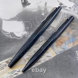 Sheaffer Intrigue Shiny Black & Stencilled Matte Back Rollerball & Ballpoint Pen