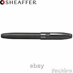 Sheaffer Legacy Engraved Chevron Matte Black PVD Fountain Pen Fine