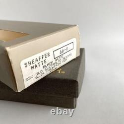 Sheaffer Matte Black Slim 23K Gold Retro Fountain Pen with Box #7f76fc