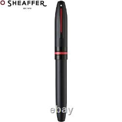 Sheaffer Signature Icon Matte Black Lacquer Rollerball Pen with Leather Pen Case