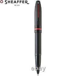 Sheaffer Signature Icon Matte Black Lacquer Rollerball Pen with Leather Pen Case