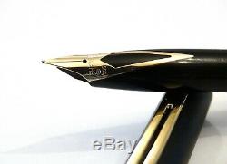 Sheaffer Targa 1003 Matte Black Fountain & Ballpoint Pens With 14k Nib Nos