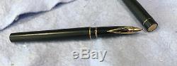Sheaffer Targa 1003 Matte Black Fountain Pen 14k Gold Nib Ballpoint Pen -amp