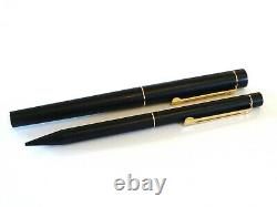 Sheaffer Targa 1003 Matte Black Fountain Pen & Mechanical Pencil 14k M Nib Nos