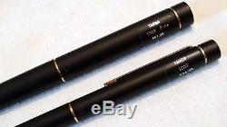Sheaffer Targa 1003 Set Of Matte Black Fountain Pen & Rollerball Pen Nos Mint