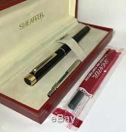 Sheaffer Targa Full Size Fountain Pen Matte Black, Fine Nib, NOS in Box