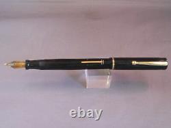 Sheaffer Vintage Black Flat Top Fountain Pen-l4k CLIP-medium point-working