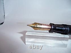 Sheaffer Vintage Black Lined Hard Rubber Senior Flat top Fountain pen-fine-works