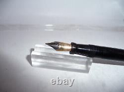 Sheaffer Vintage Flat Top Black Fountain Pen-medium -slender size-l4k Clip