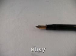 Sheaffer Vintage White Dot Flat Top Black Fountain Pen-fine point-Senior