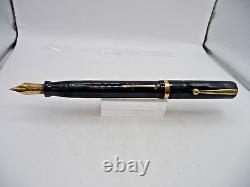 Sheaffer Vintage White Dot Flat Top Black Fountain Pen-fine point-Senior size