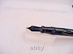 Sheaffer White Dot Black Senior Flat Top Fountain Pen-l4k extra fine -working