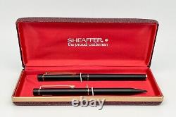 Sheaffer's Targa 1003s Matt Black Fountain Pen and Mechanical Pencil MINT