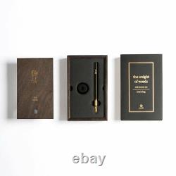 Taiwan Y Studio Special Design Matte Black Brass Fountain Pen Desk Set