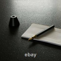 Taiwan Y Studio Special Design Matte Black Brass Fountain Pen Desk Set