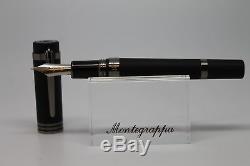 Tibaldi by Montegrappa Classic Matte Black IP Gun Fountain Pen TP007-FPBK-IPG