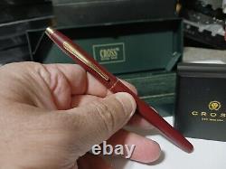 USA Made Cross Century Classic Matte Burgundy 23kt Gold Rollerball Pen $250 Gift