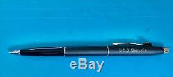 USS Sequoia CROSS Black Matte With Gold Trim Rollerball Pen Only 100 Made