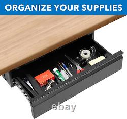 Under Desk Pull-Out Drawer Kit with Smooth Sliding Track Office Storage Organi