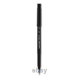 Uniball Onyx Roller Ball Pen, Stick, Micro 0.5 Mm, Blue Ink, Black Matte Barrel