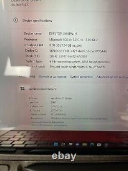 Used-Microsoft Surface Pro X SQ1 128GB SSD 8GB RAM LTE Tablet/Keyboard/dock