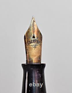 Vintage 1920s Sheaffer Oversize Flat Top Lever Fill Marble Fountain Pen