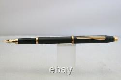 Vintage Cross Century II Epoxy Matt Black Broad Fountain Pen, 23k Trim