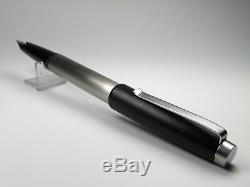 Vintage Lamy 25P Fountain Pen Set-Brushed Steel & Matt Black-W. Germany 1970s