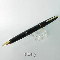 Vintage MONTBLANC 220 Matt Black/Gold Trim Fountain Pen Gold Nib 14C Germany1970