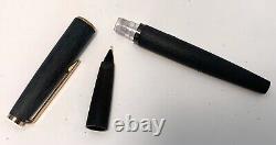 Vintage MONTBLANC 220 OM 14k nib-Brushed Matte Black-Made in Germany -MINT