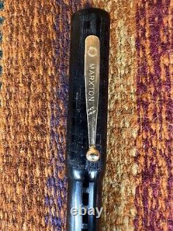 Vintage Marxton by Eclipse Black Oversize Flat Top Fountain Pen 14kt