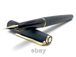 Vintage Montblanc 220 Matte Black Brushed Finish Fountain Pen 002