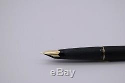 Vintage Montblanc 220 Matte Black Brushed Finish Fountain Pen Nib F from Japan
