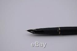 Vintage Montblanc 220 Matte Black Brushed Finish Fountain Pen Nib F from Japan