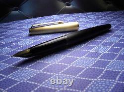 Vintage Montblanc 224 Fountain Pen-Matt Gold & Black-14K Nib-Germany 1970s