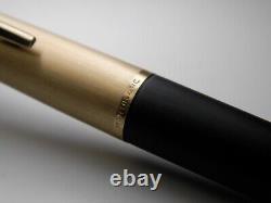 Vintage Montblanc 224 Fountain Pen-Matt Gold & Black-14K Nib-Germany 1970s