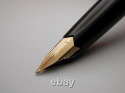 Vintage Montblanc 224 Fountain Pen-Matt Gold & Black-14K Nib-Germany 1970s