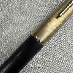Vintage Montblanc 224 Fountain Pen Matte Wood Grain with 14K Nib and Gold Cap